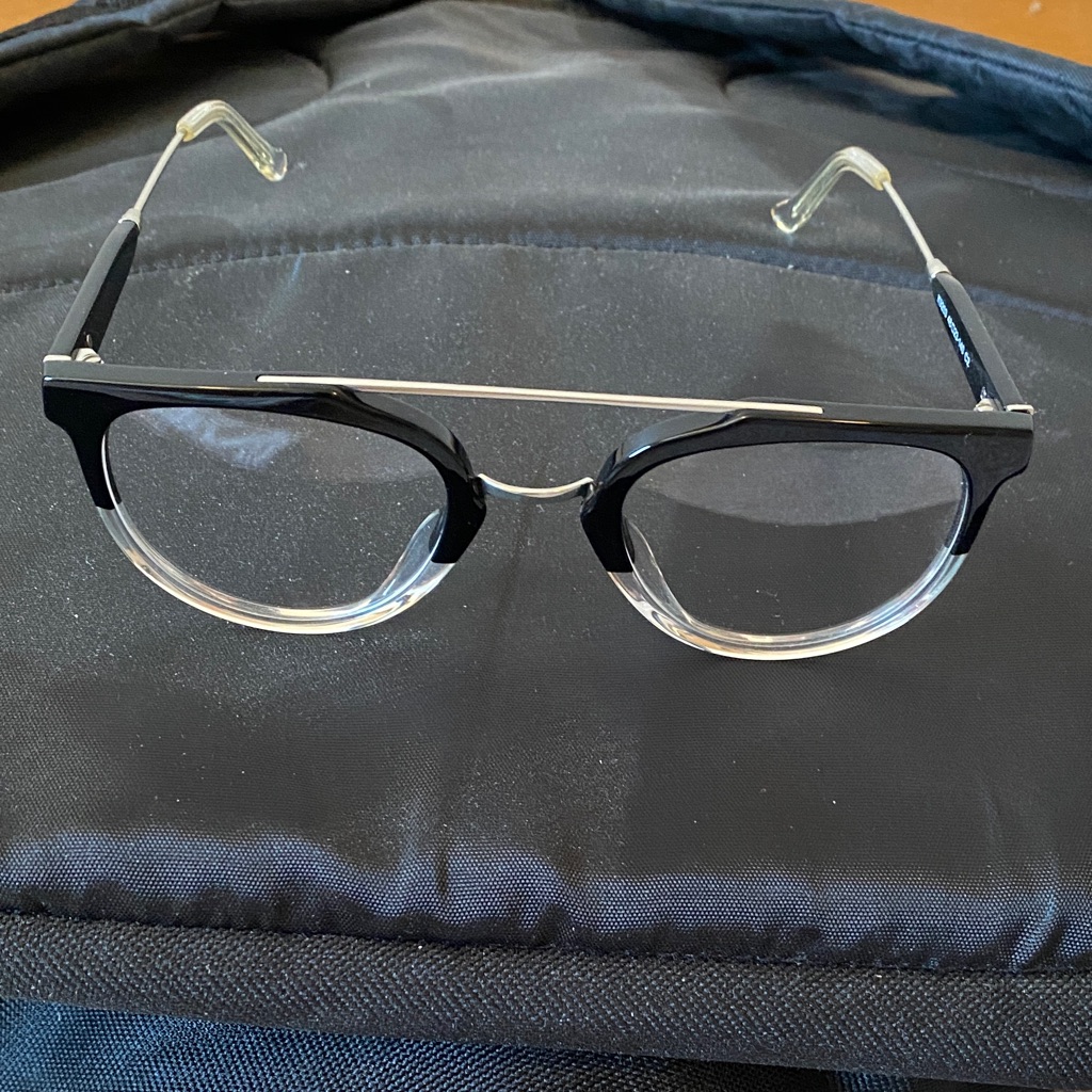 Classic Black And Silver Mens Or Womens Glasses